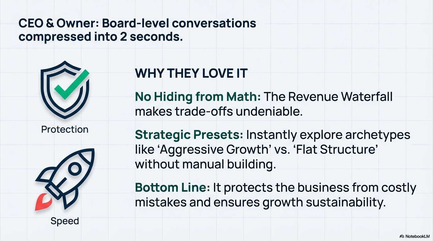 Break-Even Analysis — current vs proposed cost curves at up to 3x volume with crossover detection